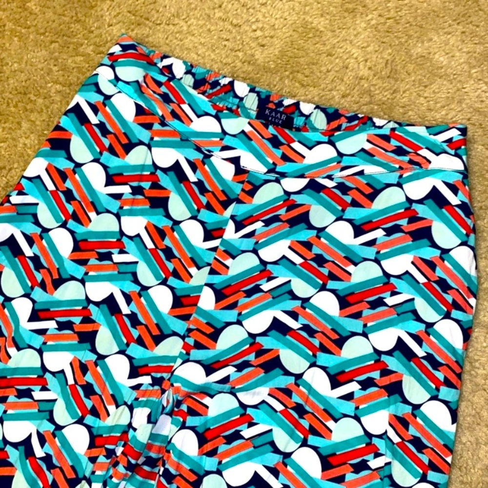🩵Kaari Blue Print Palazzo Crops🩵